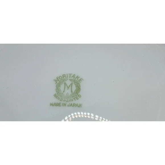 Vintage NORITAKE Morimura Japan Hand Painted Double Pierced 2 Handle Bowl - Picture 11 of 11